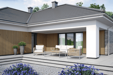 Wizualizacja domu jednorodzinnego Aloes 2