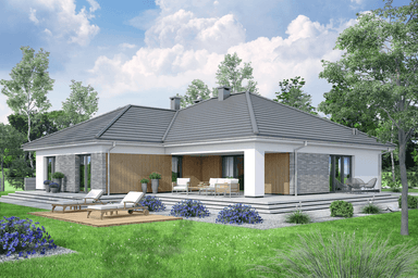 Wizualizacja domu jednorodzinnego Aloes 2