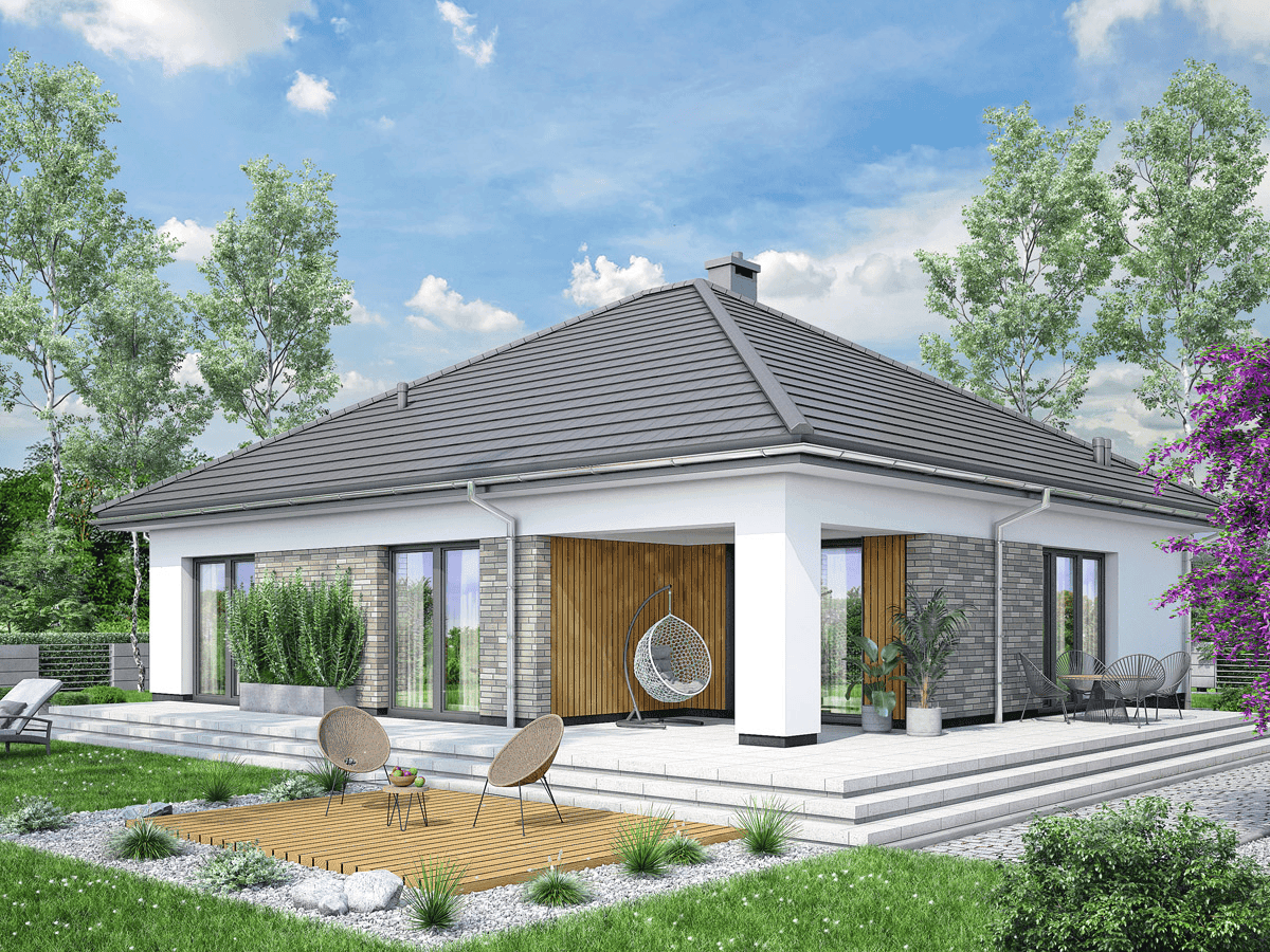 Wizualizacja domu jednorodzinnego Aloes