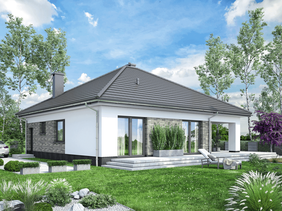 Wizualizacja domu jednorodzinnego Aloes