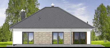 Elewacja tylna domu jednorodzinnego Aloes 3