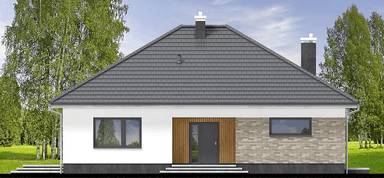 Elewacja lewa domu jednorodzinnego Aloes 3