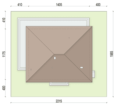 Rzut usytuowania domu jednorodzinnego Aloes 3 na działce