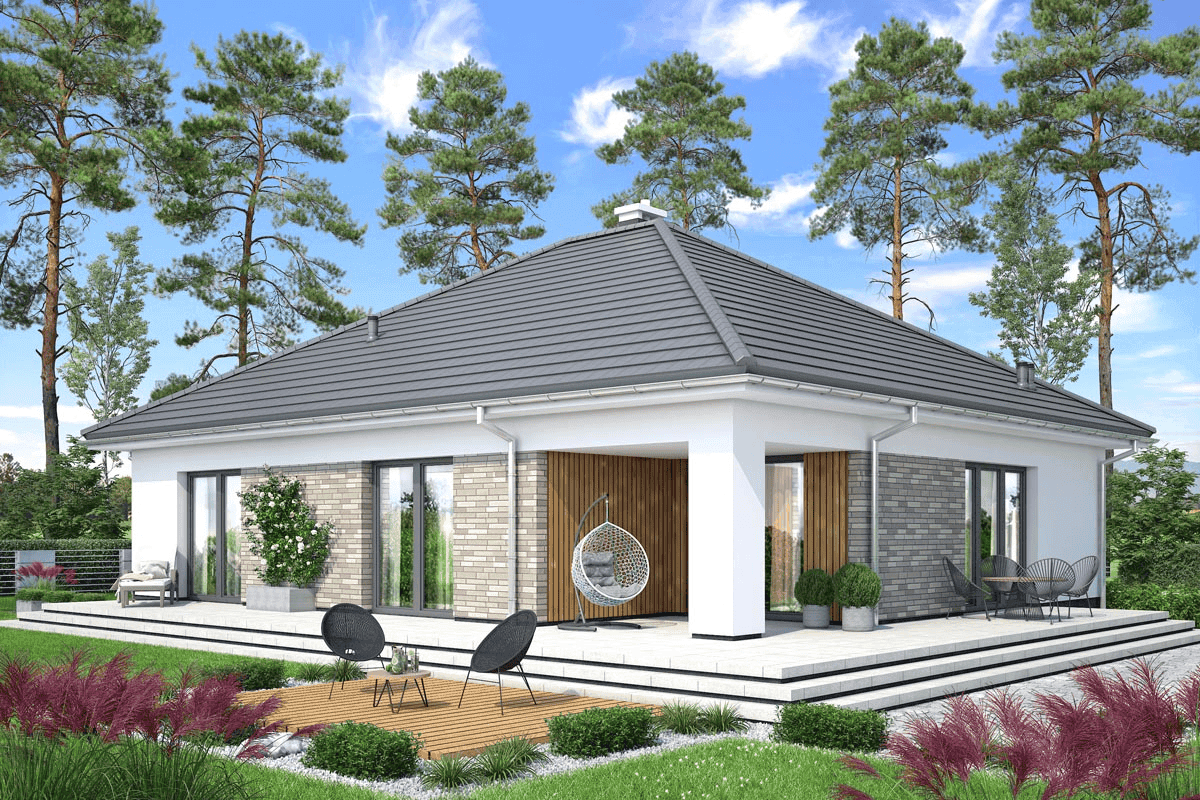 Wizualizacja domu jednorodzinnego Aloes 3