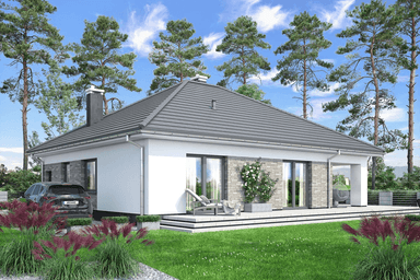 Wizualizacja domu jednorodzinnego Aloes 3