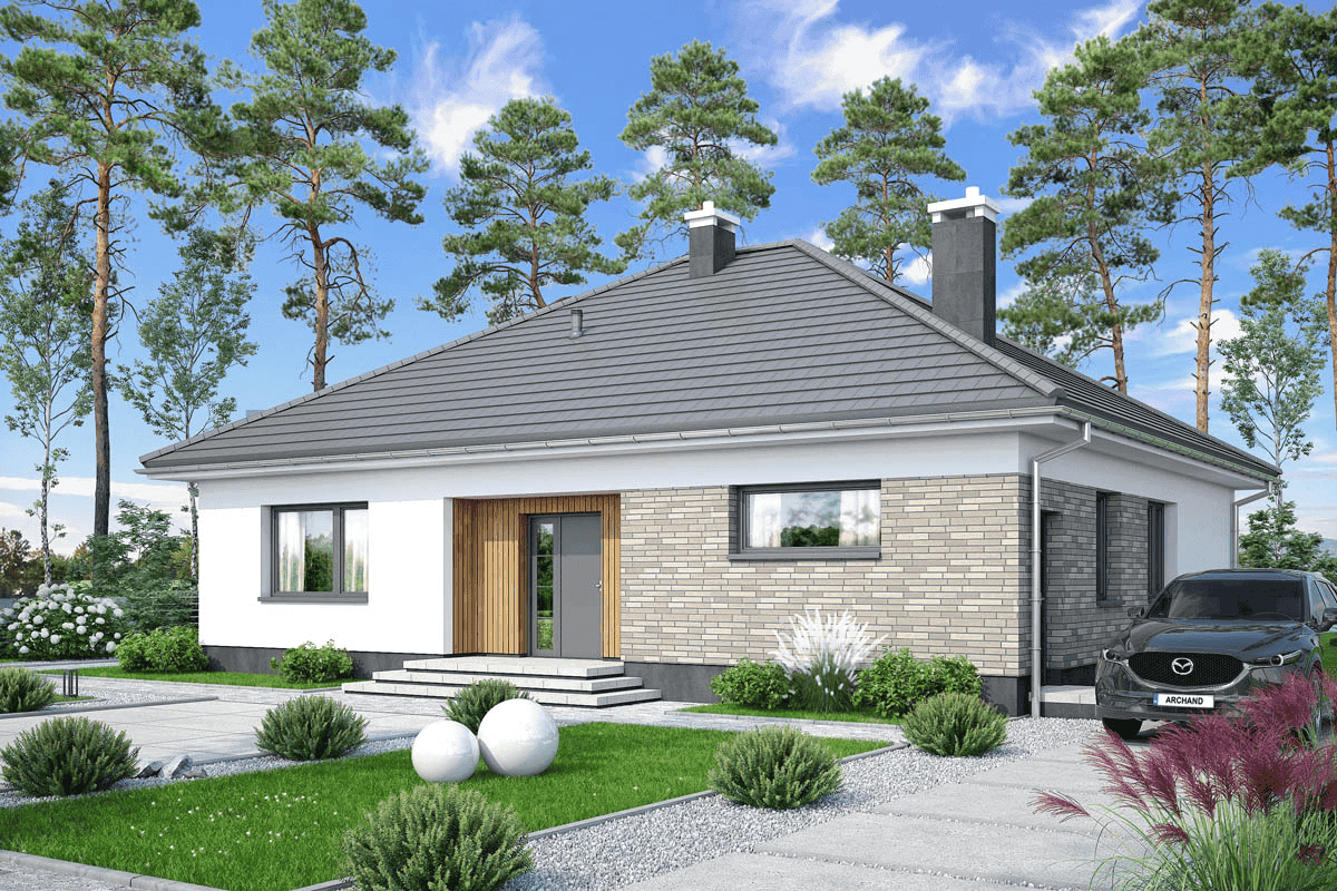 Wizualizacja domu jednorodzinnego Aloes 3