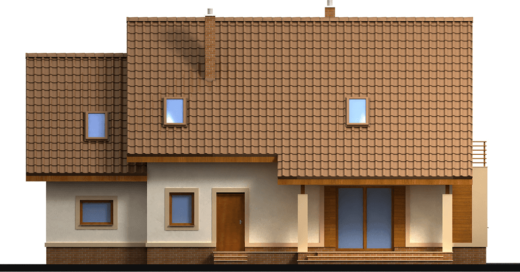 Elewacja tylna domu jednorodzinnego Amaretto 2