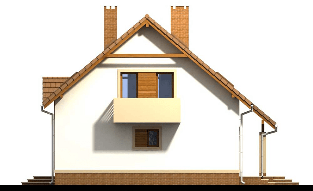 elewacja prawa domu jednorodzinnego Amaretto 3