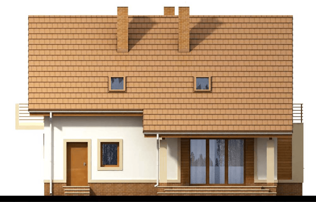 elewacja tylna domu jednorodzinnego Amaretto 3