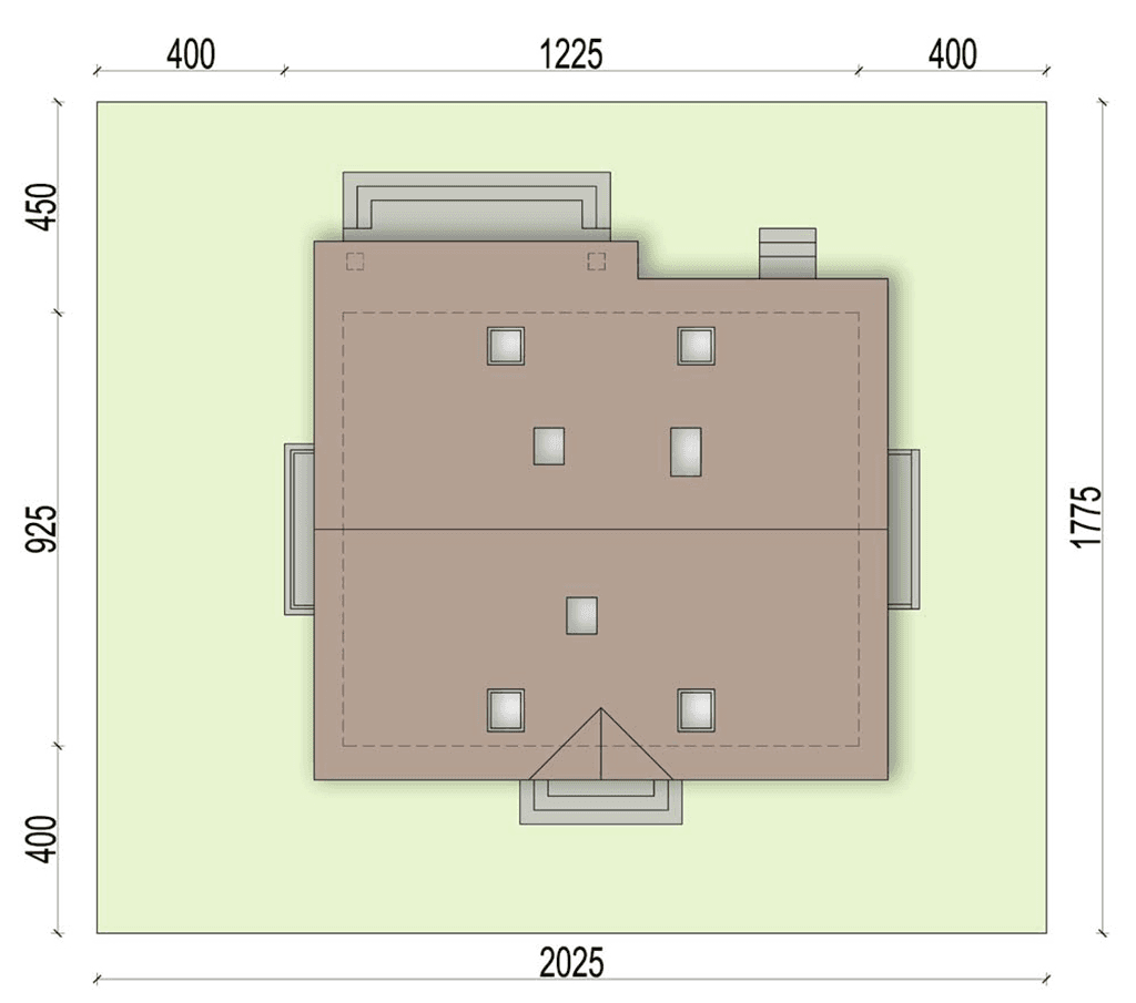 rzut usytuowania domu jednorodzinnego Amaretto 3