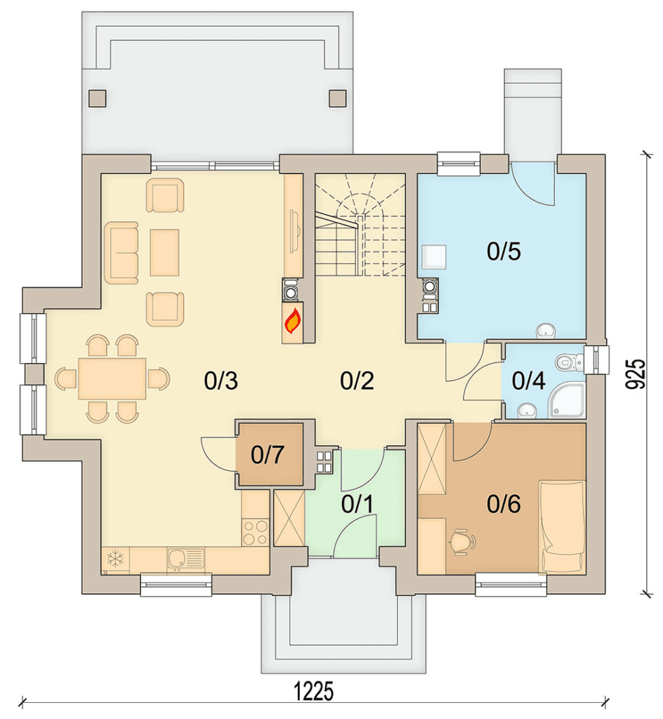 rzut partneru domu jednorodzinnego Amaretto 3