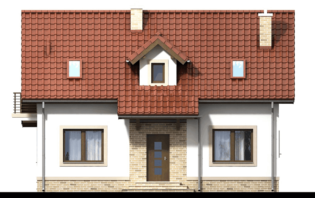 Elewacja frontowa domu jednorodzinnego Anyż