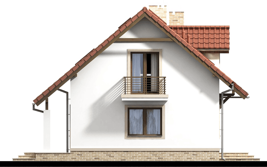 Elewacja lewa domu jednorodzinnego Anyż