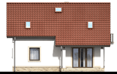 Elewacja tylna domu jednorodzinnego Anyż