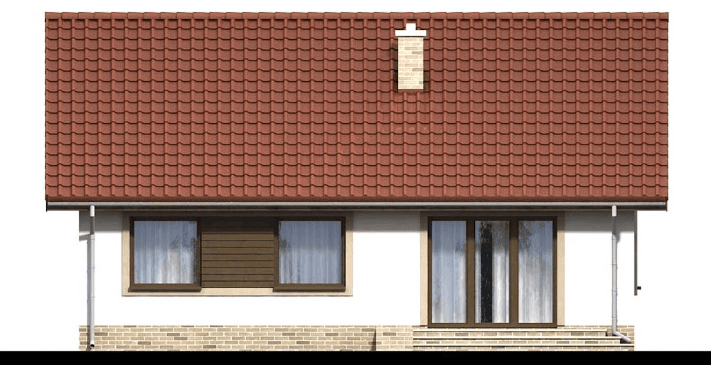 Elewacja tylna domu jednorodzinnego Arnika