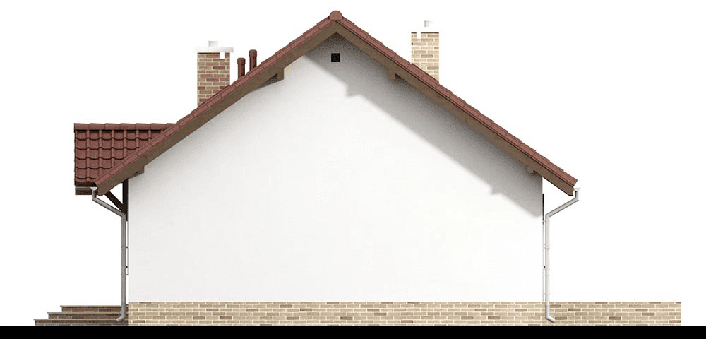 Elewacja prawa domu jednorodzinnego Arnika