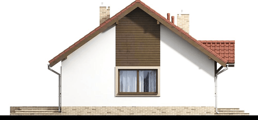 Elewacja lewa domu jednorodzinnego Arnika