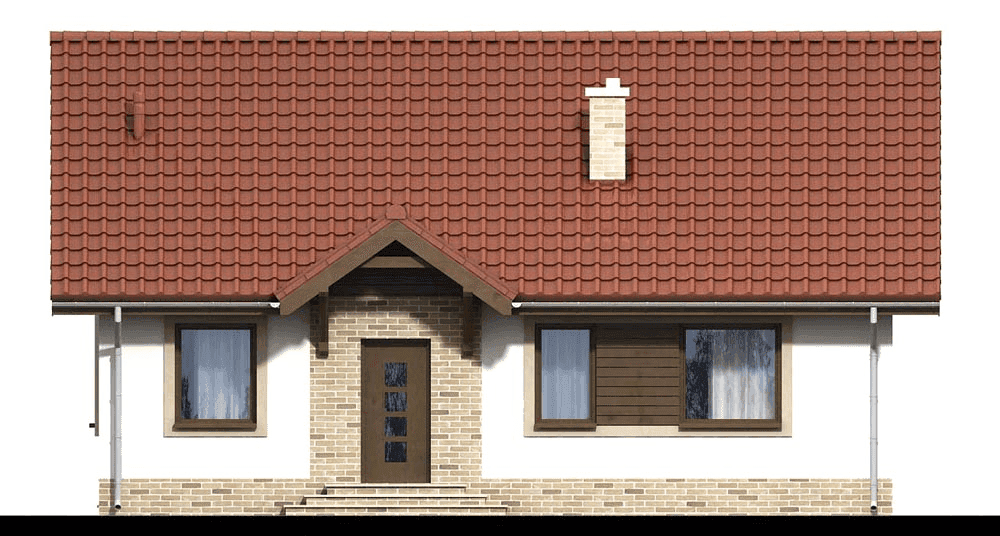 Elewacja frontowa domu jednorodzinnego Arnika