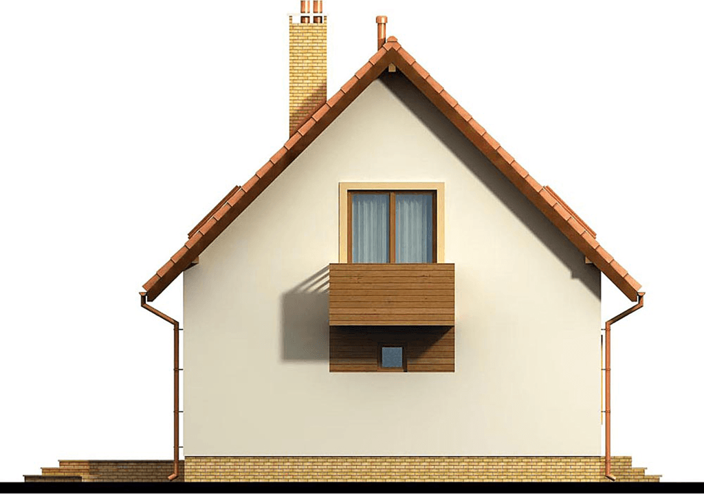 Elewacja lewa domu jednorodzinnego Aronia