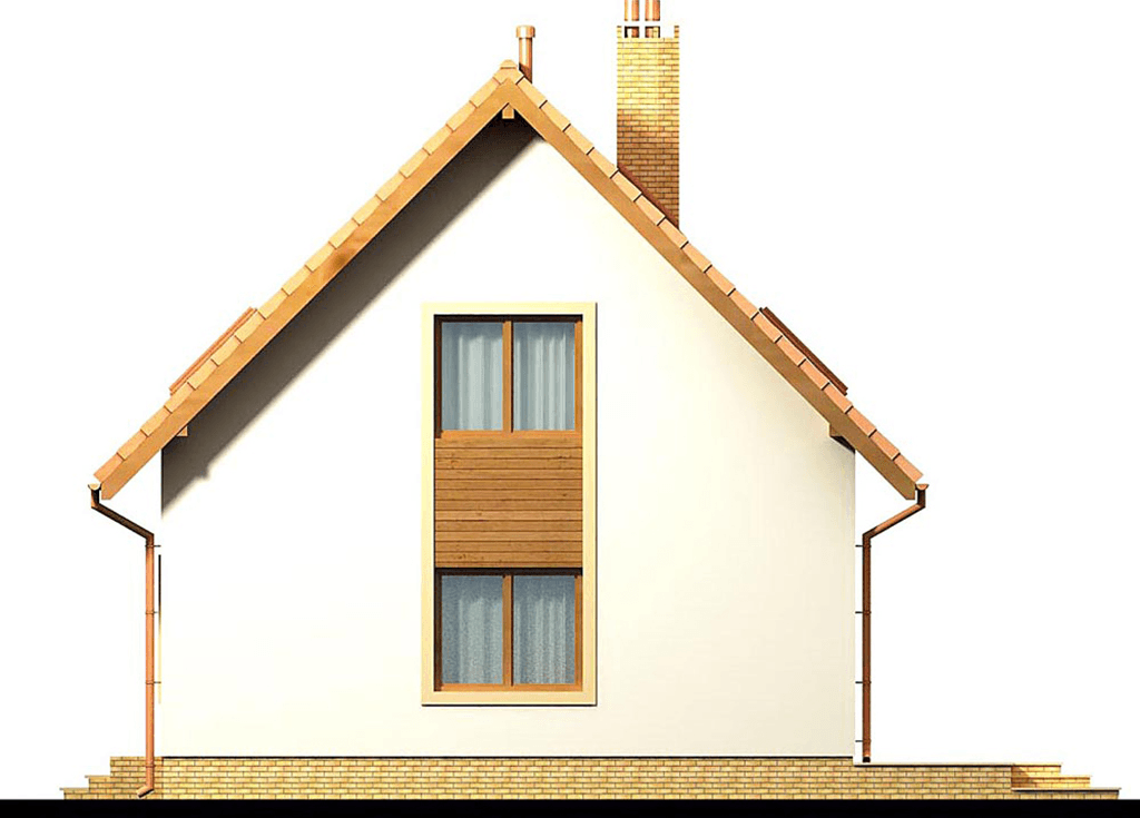 Elewacja prawa domu jednorodzinnego Aronia