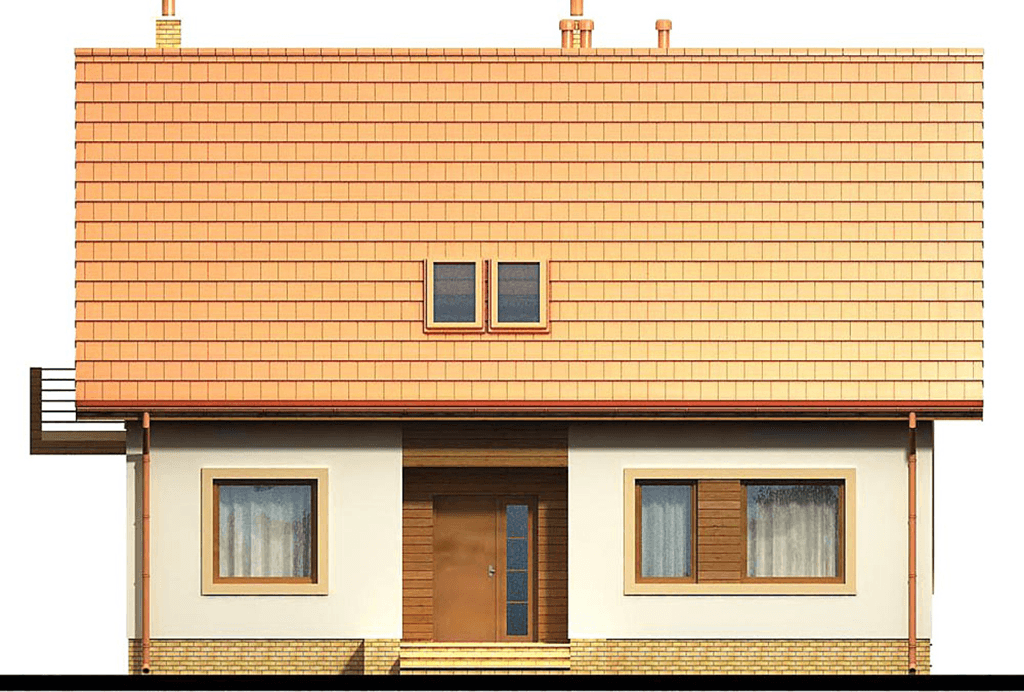 Elewacja frontowa domu jednorodzinnego Aronia