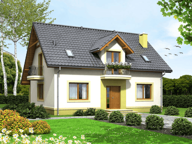 Wizualizacja domu jednorodzinnego Awokado