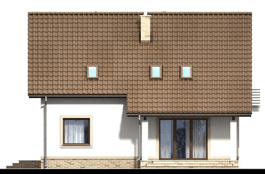 elewacja tylna domu jednorodzinnego Bakalia 2