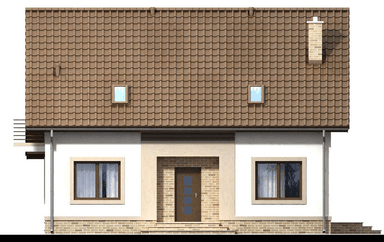 elewacja frontowa domu jednorodzinnego Bakalia 2