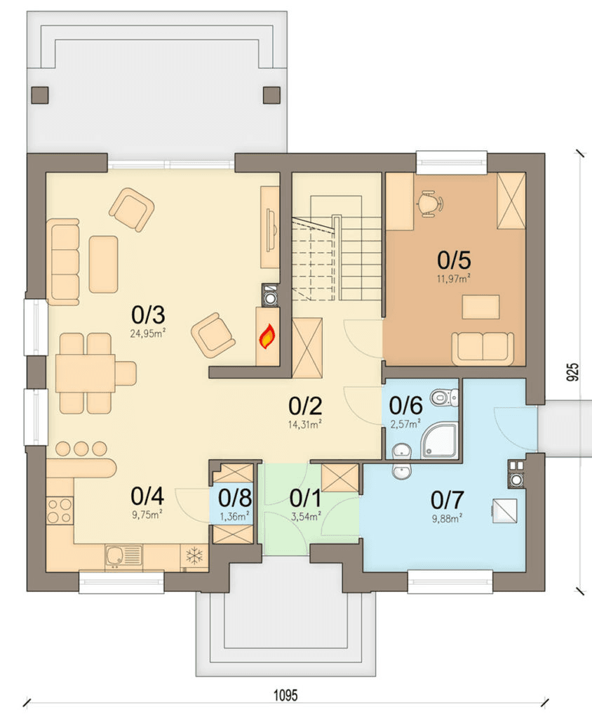 rzut partneru domu jednorodzinnego Bakalia 2