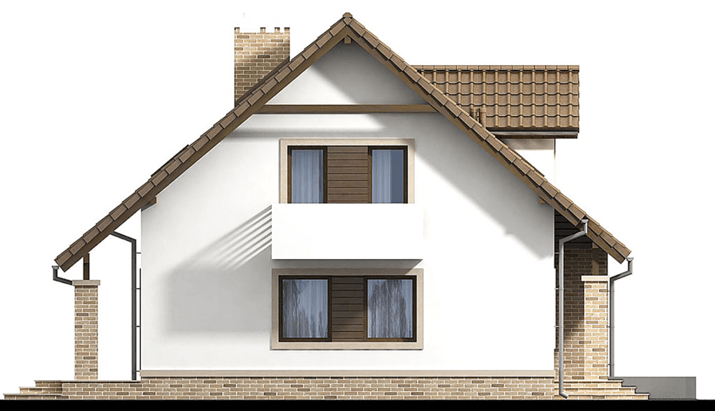 elewacja prawa domu jednorodzinnego Bakalia 3