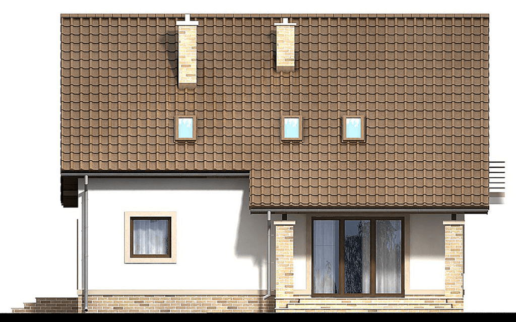 elewacja tylna domu jednorodzinnego Bakalia 3