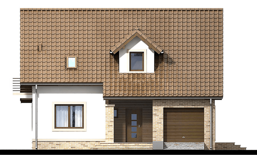 elewacja frontowa domu jednorodzinnego Bakalia 3