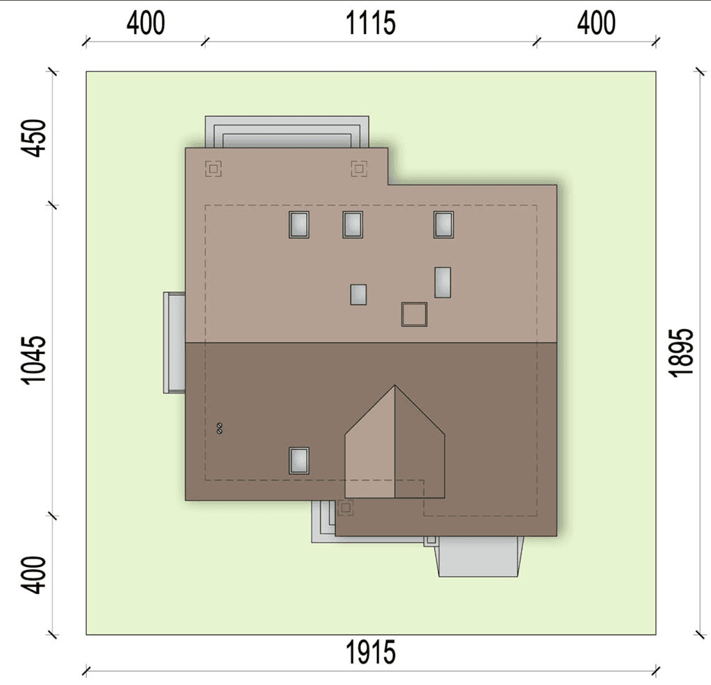 rzut usytuowania domu jednorodzinnego Bakalia 3