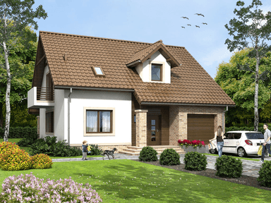 Wizualizacja domu jednorodzinnego Bakalia 3