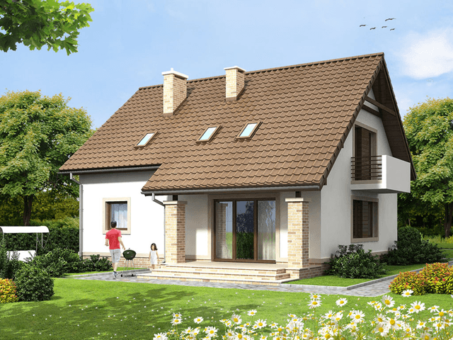 Wizualizacja domu jednorodzinnego Bakalia 3