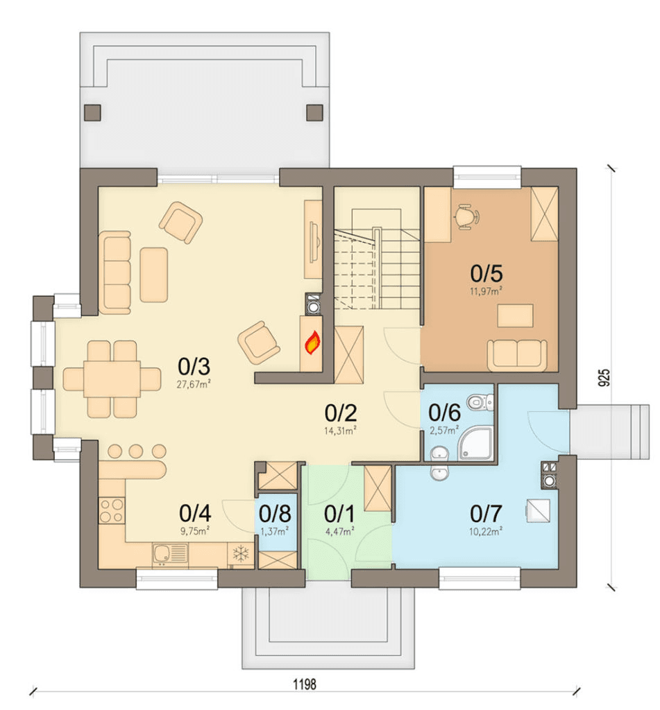 rzut partneru domu jednorodzinnego Bakalia