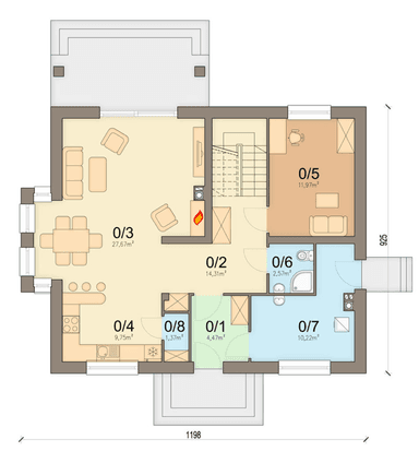 rzut partneru domu jednorodzinnego Bakalia