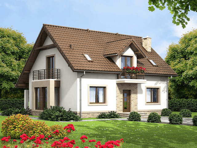 Wizualizacja domu jednorodzinnego Bakalia