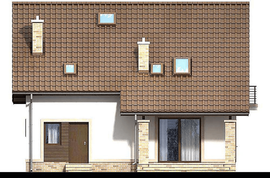 Elewacja tylna domu jednorodzinnego Bakalia 4