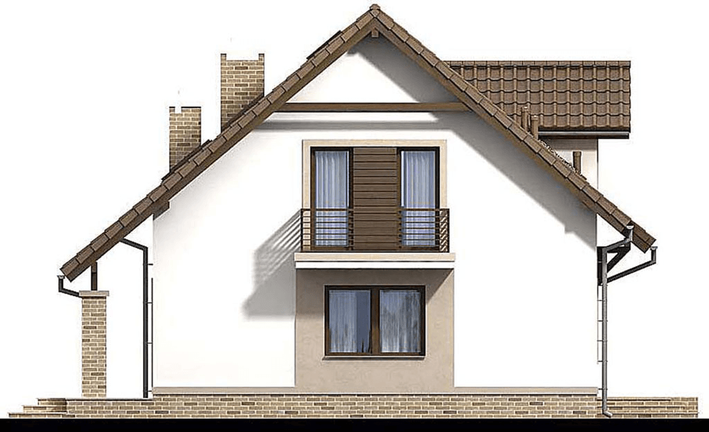 Elewacja lewa domu jednorodzinnego Bakalia 4