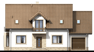 Elewacja frontowa domu jednorodzinnego Bakalia 5