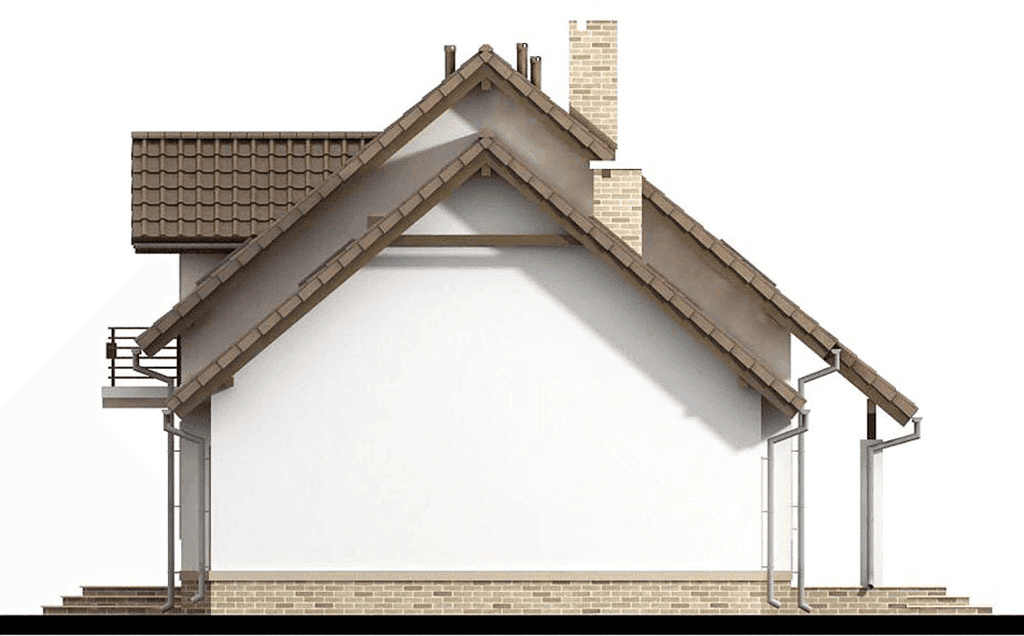 Elewacja prawa domu jednorodzinnego Bakalia 5