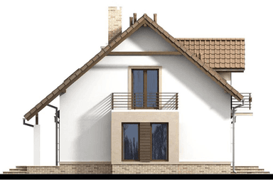 Elewacja lewa domu jednorodzinnego Bakalia 5