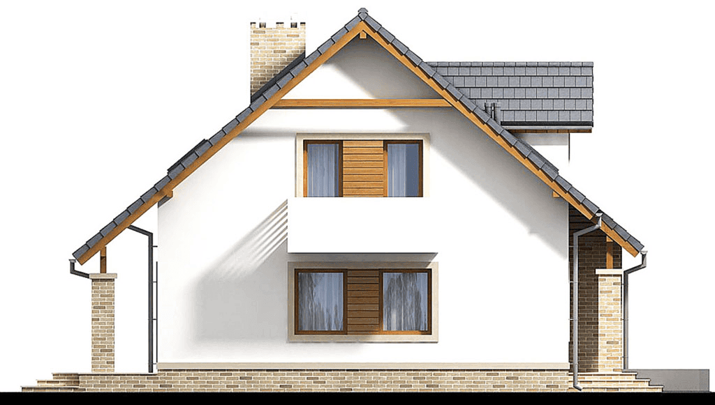 Elewacja lewa domu jednorodzinnego Bakalia 6