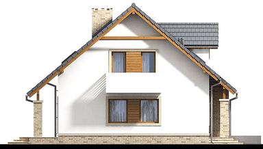 Elewacja lewa domu jednorodzinnego Bakalia 6