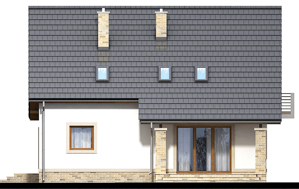 Elewacja ogrodowa projektu domu Bakalia 6