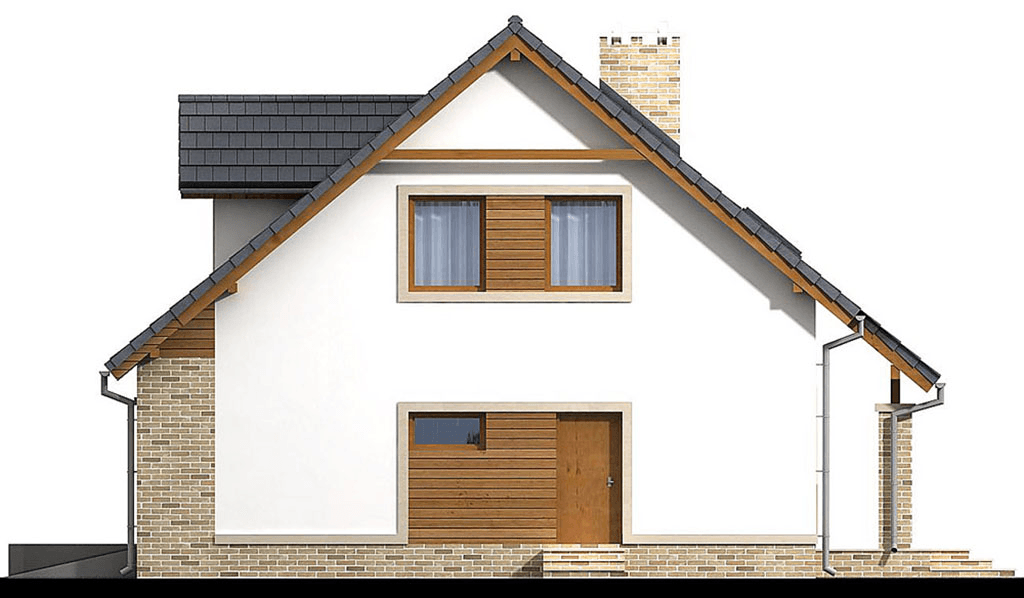 Elewacja boczna w projekcie domu Bakalia 6