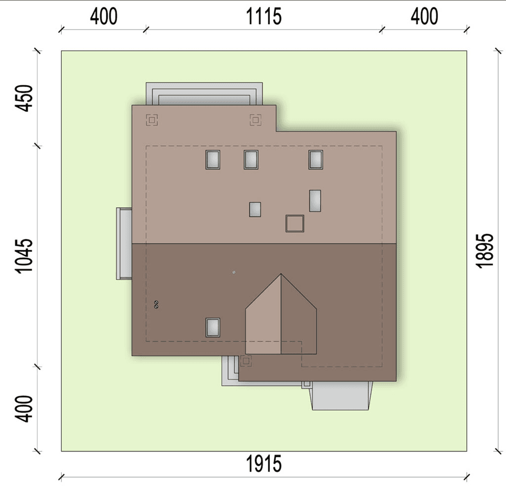 Usytuowanie projektu domu Bakalia 6 na działce