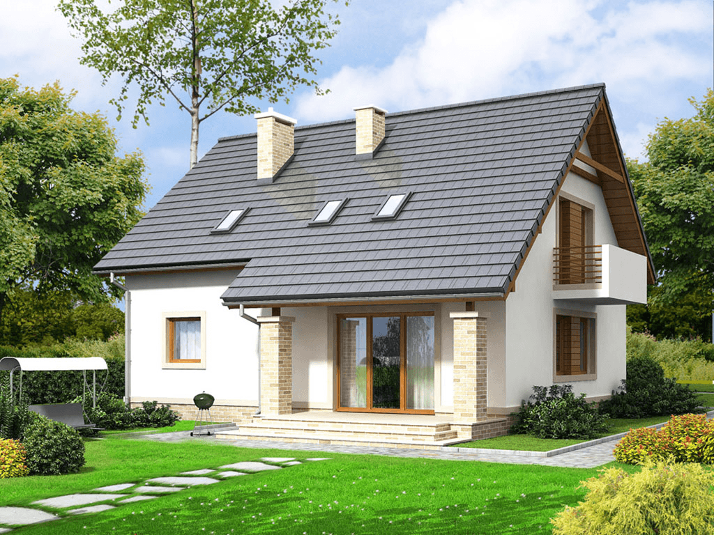 Elewacja ogrodowa projektu Bakalia 6