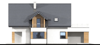 Elewacja lewa domu jednorodzinnego Bakardi